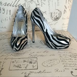 Zebra Print High Heels